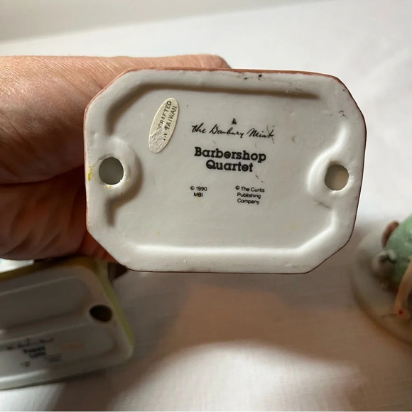 The Danbury Mint puppy love, barbershop quartet, marbles champion Figurines. 4” - Picture 6 of 8